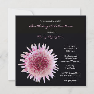 100. Geburtstagsparty Einladung Gorgeous Gerbera