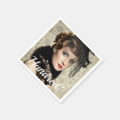 100. Geburtstagsparty Foto Drehfrau Serviette (Ecke)