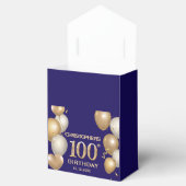 100. Geburtstagsparty Navy Blue and Gold Balloons Geschenkschachtel (Geöffnet)