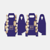100. Geburtstagsparty Navy Blue and Gold Balloons Geschenkschachtel (Ungefaltet)