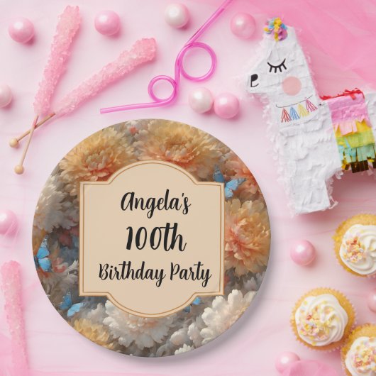 100. Geburtstagsparty Pappteller (Party)