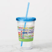 100. Geburtstagsparty Personalisierte Geschenke Acryltrinkbecher (Rückseite)