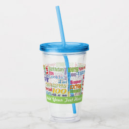 100. Geburtstagsparty Personalisierte Geschenke Acryltrinkbecher