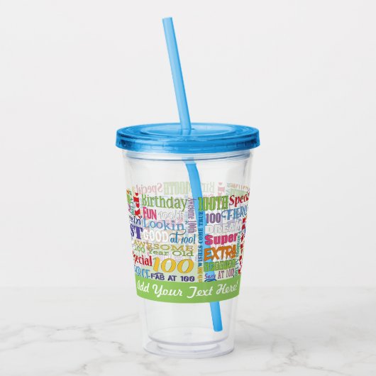 100. Geburtstagsparty Personalisierte Geschenke Acryltrinkbecher (Links)