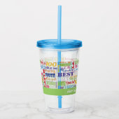 100. Geburtstagsparty Personalisierte Geschenke Acryltrinkbecher (Vorderseite)