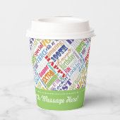 100. Geburtstagsparty Personalisierte Geschenke Pappbecher (Rückseite)