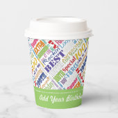 100. Geburtstagsparty Personalisierte Geschenke Pappbecher (Vorderseite)