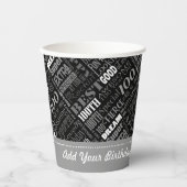 100. Geburtstagsparty Personalisierte Geschenke Pappbecher (Vorderseite)