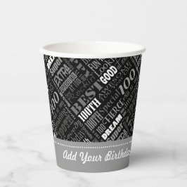 100. Geburtstagsparty Personalisierte Geschenke Pappbecher
