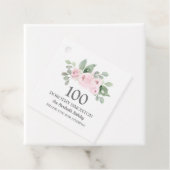 100. Geburtstagsparty Rosa Eukalyptus Geschenkanhänger (Beispiel)