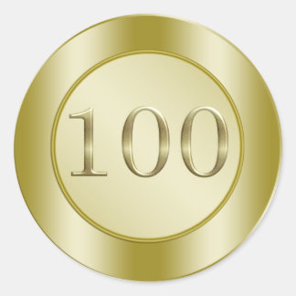 100. Geburtstagsparty Runder Aufkleber