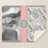 100. Geburtstagsparty Special Personalisiert Monog Sherpadecke (Vorderseite (Horizontal))