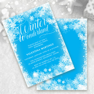 100. Geburtstagsparty Winterwonderland Schneeflock Einladung