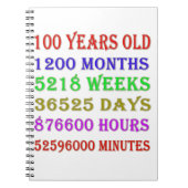 100. Geburtstagssteine Notizblock (Vorderseite)