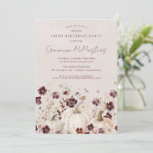 100. Geburtstagsüberraschung Party Pumpkin-Wildblu Einladung (Stehend Vorderseite)