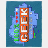 100% Geek Fleecedecke (Vorderseite)
