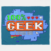 100% Geek Fleecedecke (Vorderseite (Horizontal))