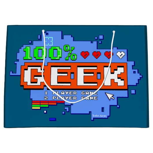 100% Geek Große Geschenktüte (Vorderseite)