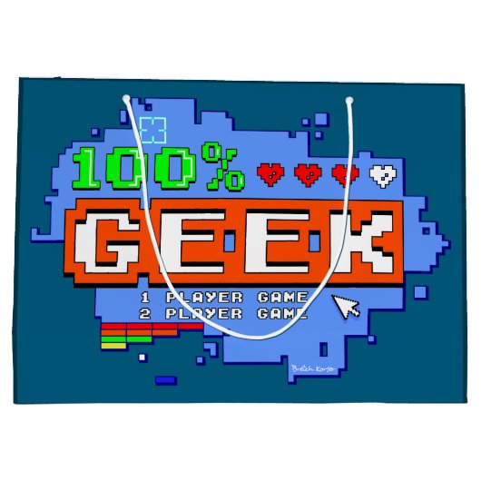 100% Geek Große Geschenktüte (Rückseite)