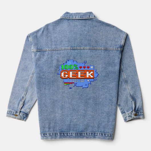 100% Geek Jeansjacke (Rückseite)