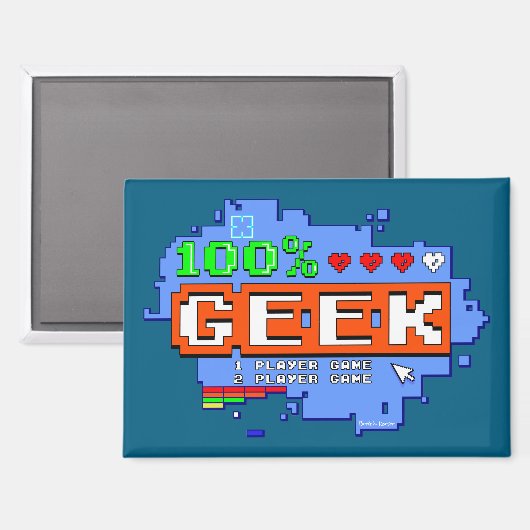 100% Geek Magnet (Vorderseite/Rückseite)