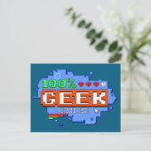 100% Geek Postkarte (Stehend Vorderseite)