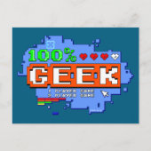 100% Geek Postkarte (Vorderseite)