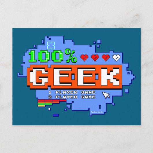 100% Geek Postkarte (Vorderseite)