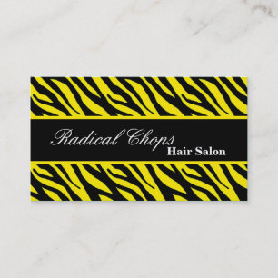 100 Gelbe schwarze Zebra Print Pattern Visitenkart Visitenkarte