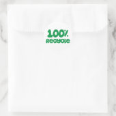 100% Gerecycelt Produkte & Designs! Runder Aufkleber (Tasche)