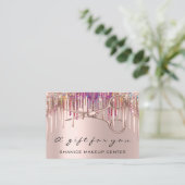 100 Geschenkgutschein Friseur Holograph Tropfen Visitenkarte (Stehend Vorderseite)