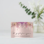 100 Geschenkgutschein Holograph Unicorn Tropfen Ro Visitenkarte (Stehend Vorderseite)