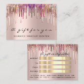 100 Geschenkgutschein Holograph Unicorn Tropfen Ro Visitenkarte (Vorne/Hinten)