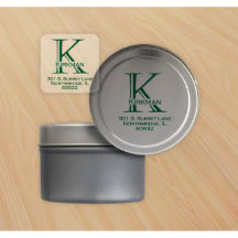 100 gestanzte Monogram Square-Rücksendeadressen-Au