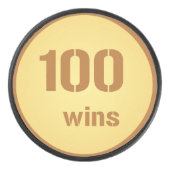 100 gewinnt Hockey Puck (Vorderseite)
