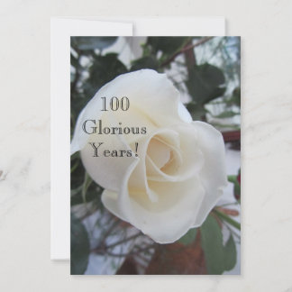 100 GloriousYears!-Birthday Celebration/White Rose Einladung