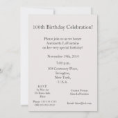 100 GloriousYears!-Birthday Celebration/White Rose Einladung (Rückseite)