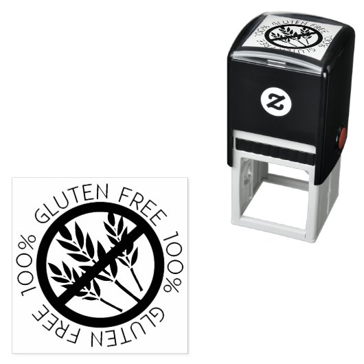 100% glutenfrei Kein Gluten Kein Weizenzeichen Permastempel (Beispiel)