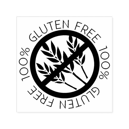 100% glutenfrei Kein Gluten Kein Weizenzeichen Permastempel (Design)