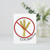 100% glutenfrei postkarte (Stehend Vorderseite)