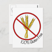 100% glutenfrei postkarte (Vorne/Hinten)