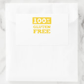 100% glutenfrei rechteckiger aufkleber (Tasche)