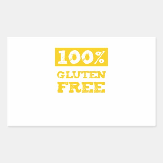 100% glutenfrei rechteckiger aufkleber (Vorderseite)