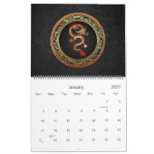 [100] Goldener chinesischer Drache Fucanglong Kalender (Jan 2027)