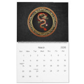 [100] Goldener chinesischer Drache Fucanglong Kalender (Mär 2026)