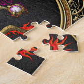 [100] Goldener chinesischer Drache Fucanglong Puzzle (Seite)