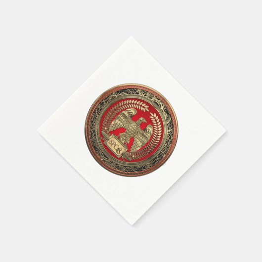 [100] Goldrömischer Kaiseradler Serviette (Ecke)