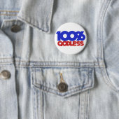 100 % gottloser Atheist Button (Beispiel)