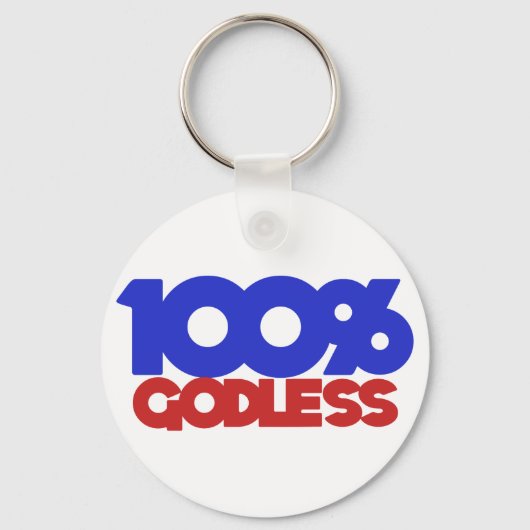 100 % gottloser Atheist Schlüsselanhänger (Vorderseite)
