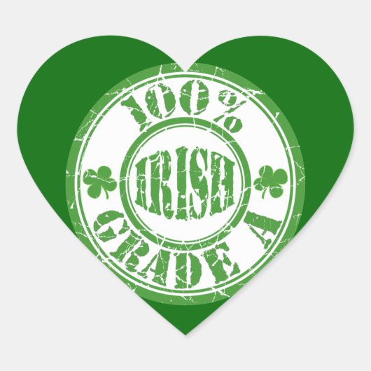 100 % Grad A Irish Distressed Briefmarke Stickers (Vorderseite)